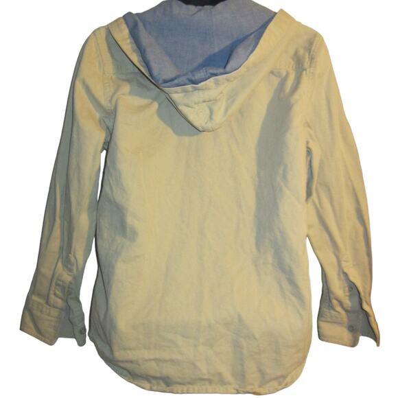 Casual Utility Khaki Button-Up Hooded Shirt Arizona Jean Co. XL 14/16 - Picture 9 of 9